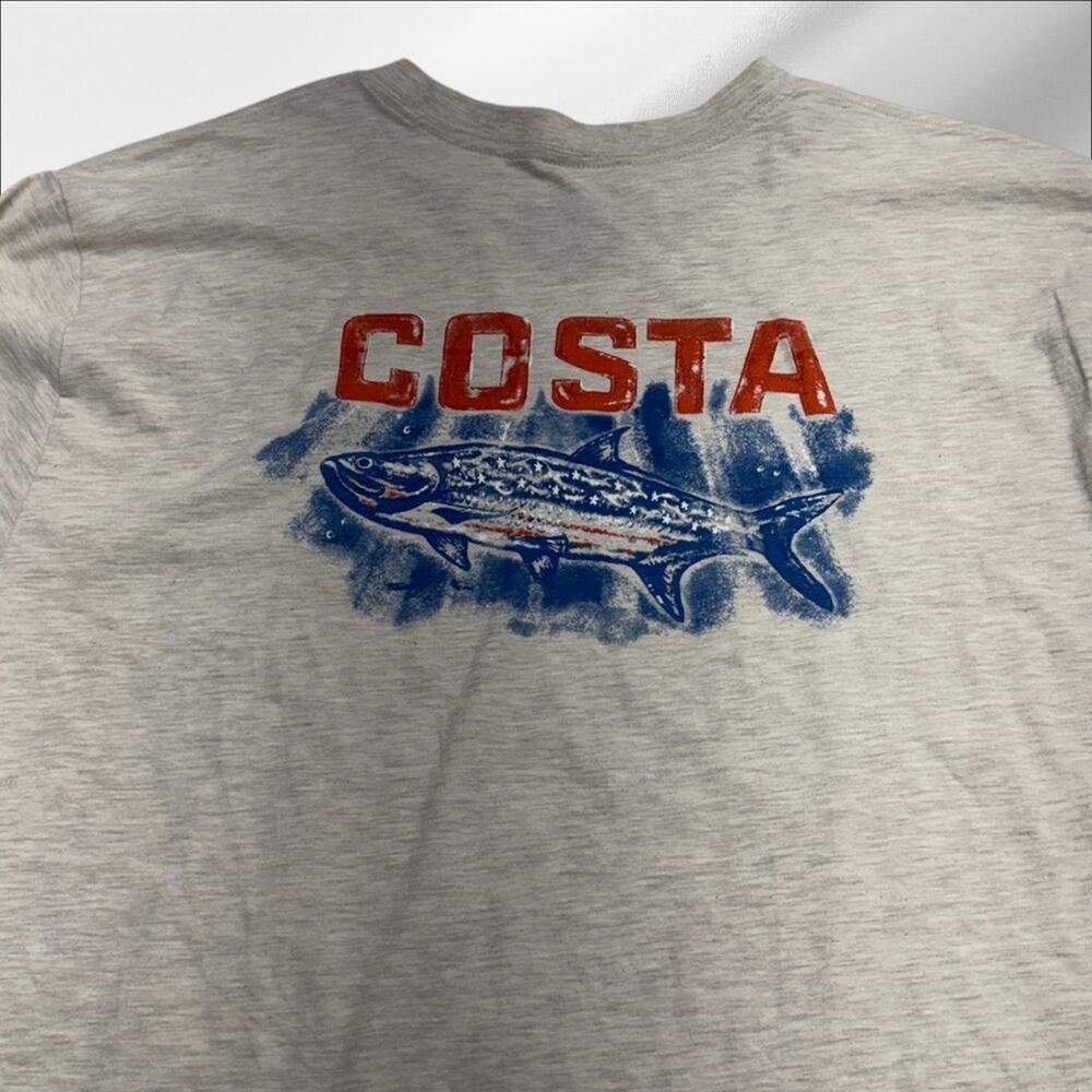 COSTA Men’s XXL Heather Gray AMERICANA CATCH T-Shirt